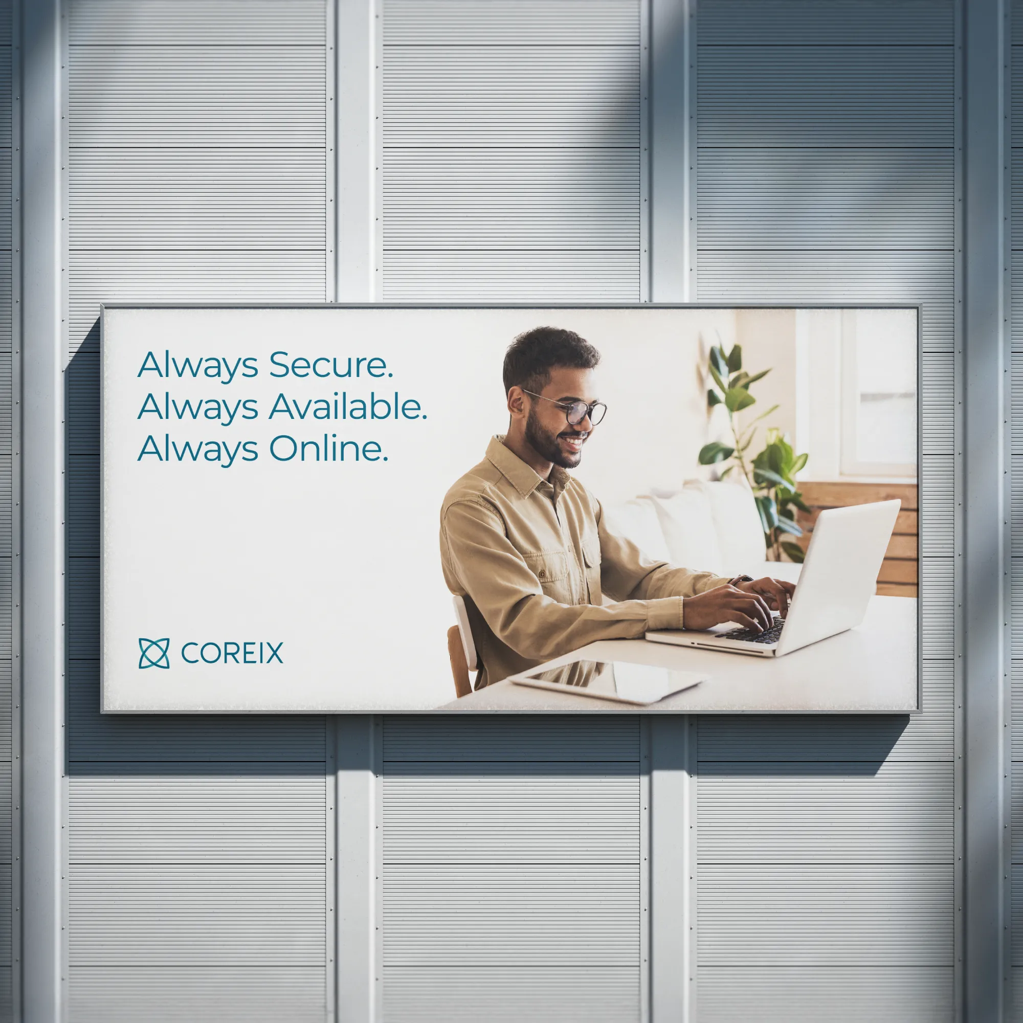 Signage design and brand identity for a data services business