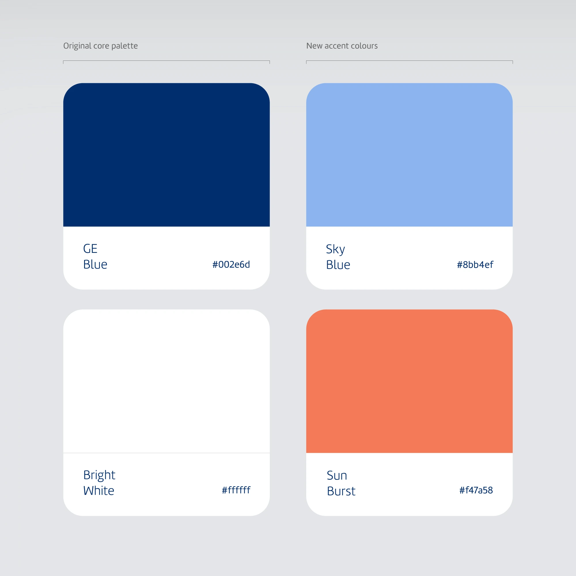 Colour palette brand design for a Guernsey energy business